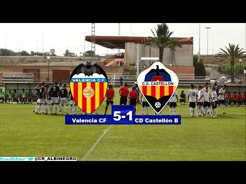 Resumen: Juvenil 'A' Valencia C.F. 5-1 C.D.Castellón 'B' (30/08/14)