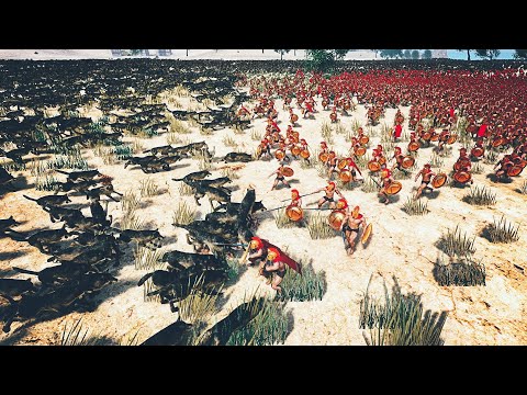 10,000 Spartans Vs 30,000 Wolf | Ultimate Epic Battle Simulator | UEBS