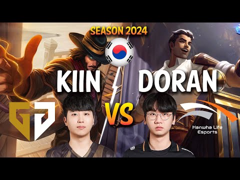 GEN Kiin vs HLE Doran - Kiin TWISTED FATE vs HLE Doran JAYCE - Patch 14.6 KR Ranked CHALLENGER