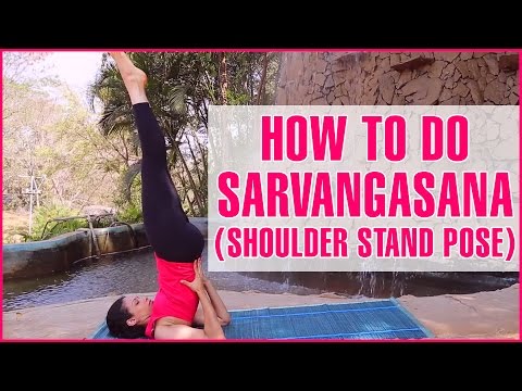 如何做Sarvangasana（肩部站立式）及其好處。 (How To Do Sarvangasana (Shoulder Stand Pose) & Its Benefits)