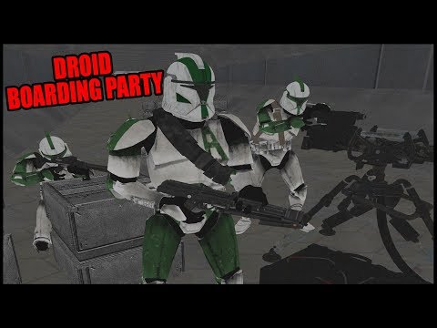 Gree's Clones Hold off Droid Army Boarding Party! - Men of War: Clone Wars Recreated