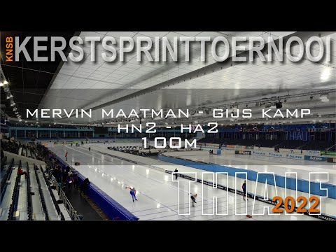 Mervin Maatman - Gijs Kamp 100m Kerstsprinttoernooi Thialf 2022