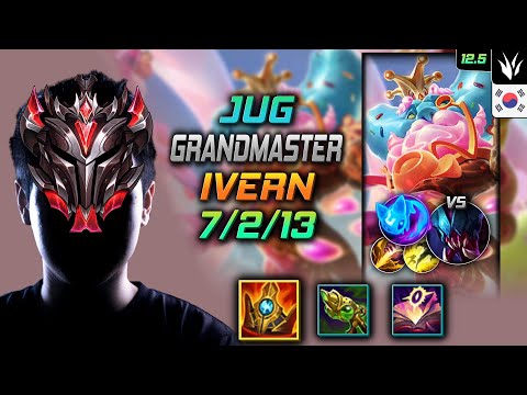 GrandMaster Ivern Jungle vs Rek'Sai - 천상계 정글 아이번 슈렐 콩콩이 - LOL KR 12.5
