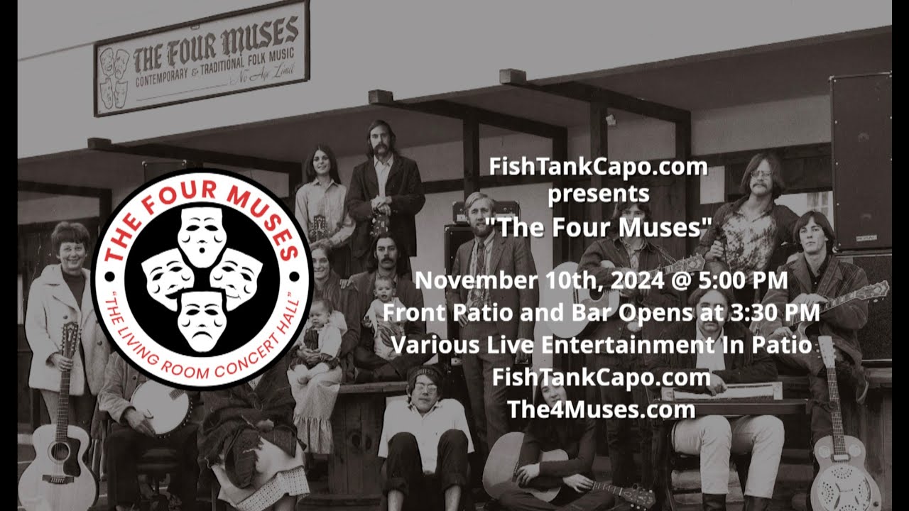 The Four Muses "Hootenanny" concert at the Fish Tank event venue in Capistrano Beach 9/21/24