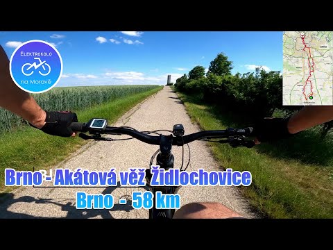 Elektrokolo - trasa Brno - Akátová věž nad Židlochovicemi - Brno