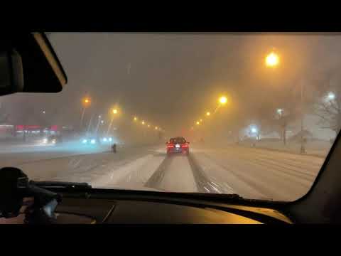 Driving Through First INTENSE WHITEOUT Winter Storm 2021 | Blizzard In Buffalo NY