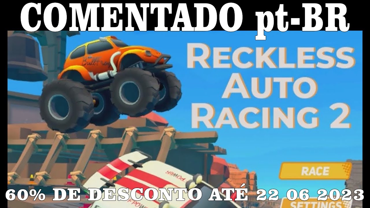 Reckless Auto Racing 2 - PS4 Gameplay COMENTADO pt-BR