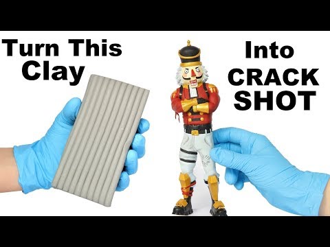 How To Sculpt CRACKSHOT from Fortnite (polymer clay tutorial)
