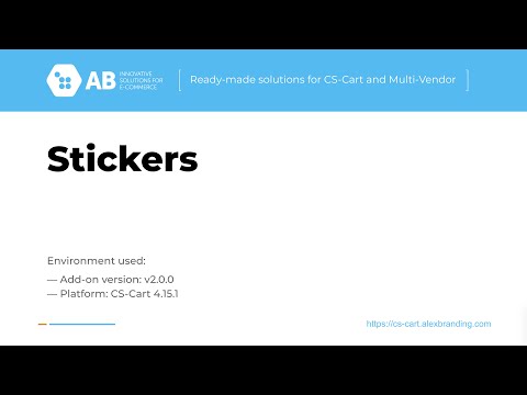 Update of "Stickers" add-on v2.0.0 for CS-Cart and Multi-Vendor