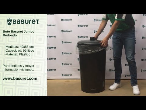 Bote Contenedor De Basura Grande Con Tapa Para Exterior 95lt | Mercado