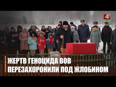 Под Жлобином перезахоронили жертв геноцида Великой Отечественной войны видео