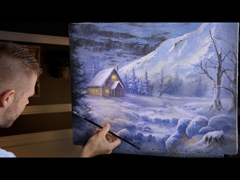 Evening at the Cabin | Landscape Painting