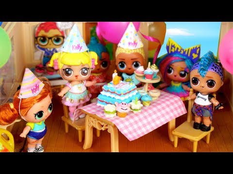 LOL Surprise Birthday Party for  Baby Goldie Doll - Barbie Lol Family