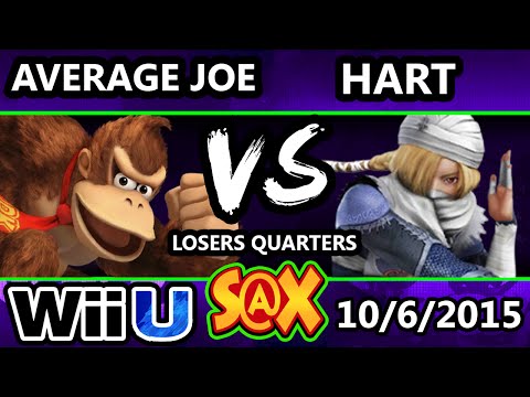 S@X 118 - Hart (Shek) Vs. Average Joe (Donkey Kong) SSB4 Losers Quarters - Smash Wii U - Smash 4