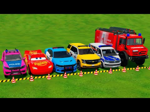 POLICE & AMBULANCE TRANSPORT MISSION! HEAVY TRUCK DELIVERY | FS22