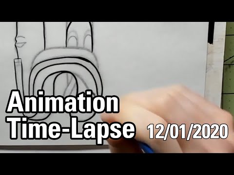 Time-lapse 12-01-2020: Traditional Animation - Letter H