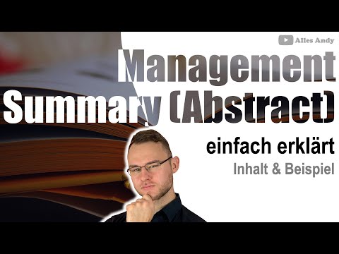 Management Summary schreiben einfach erklärt mit Beispiel