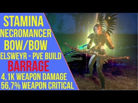ESO - Stamina Necromancer Bow PVE Build "Barrage" | Elsweyr
