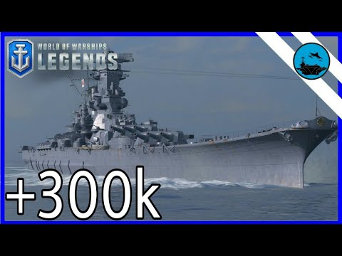 New Damage Record! Yamato 327k Damage - Standard Battle | World of Warships Legends