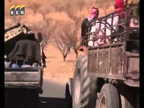 نزوح الأهالي جراء قصف للنظام في مدينة يبرود في محافظة ريف دمشق