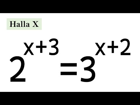 HALLA EL VALOR DE X EN LA ECUACIÓN EXPONENCIAL. Matemáticas Básicas