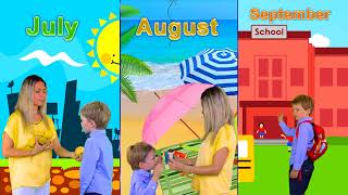 Months of the Year  12   January, February, March    for Kids by Stefan Kids Show