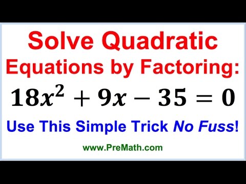 Solve Quadratic Equations By Factoring - Simple Trick No Fuss!