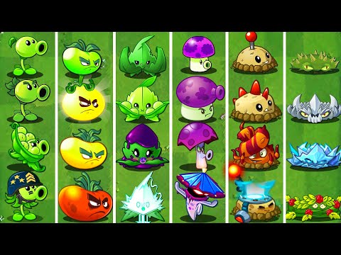 PvZ2 - 6 Plant Teams Battlez LOW - MID - MAX Level - Which Plant Team is Best?
