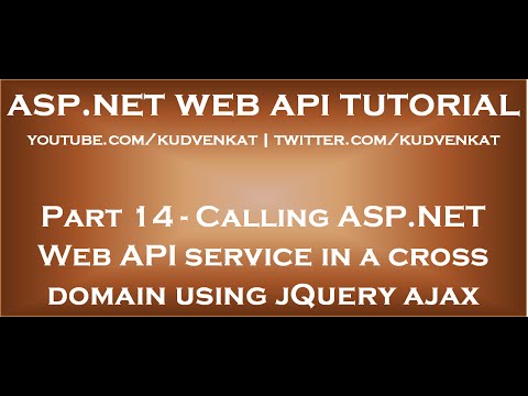 Calling ASP NET Web API service in a cross domain using jQuery ajax