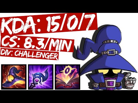 Veigar s11 ADC vs Ashe (KDA: 15/0/7) - FULL GAME CHALLENGER REPLAY