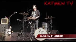 KATMEN'S SLIM JIM PHANTOM Talking About His DrumKit on Tour