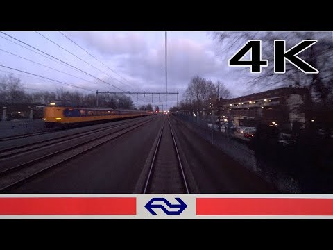 Evening train ride 4K CABVIEW HOLLAND Rotterdam Alexander - Duivendrecht SLT 25mrt 2019