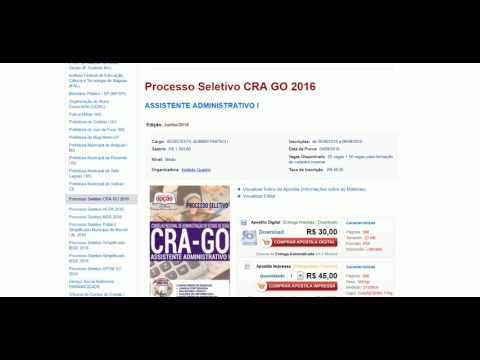 Processo Seletivo CRA GO 2016