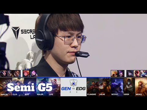 EDG vs GEN - Game 5 | Semi Finals S11 LoL Worlds 2021 | Edward Gaming vs Gen.G - G5 full game