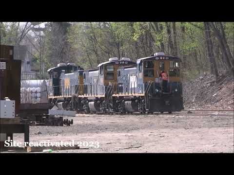 Reactivated rail yard & restored railroad - Grafton & Upton delivery to Milford Yard - 4/14/2023