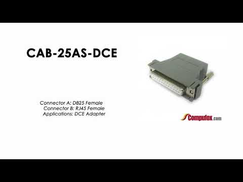 CAB-25AS-DCE  |  Cisco Compatible DB25 Female To RJ45 Female DCE Adapter also P/N CAB-500DCF