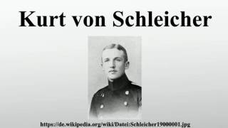 Kurt von Schleicher
