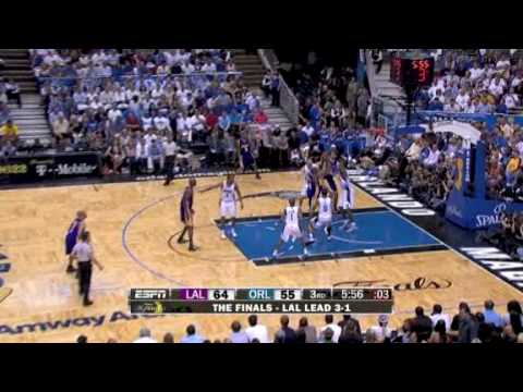 That was Amazing! - Kobe Bryant Amazing Double-Clutch Shot to Fall vs. Magic (06/14/2009)