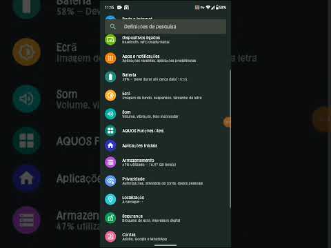 Como ativar o modo escuro (dark theme) no SHARP AQUOS R COMPACT
