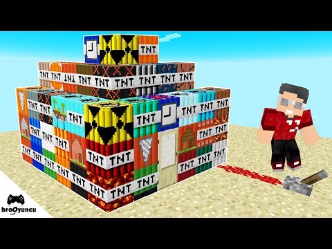 35 FARKLI TNT EVİ PATLATMAK MİNECRAFT
