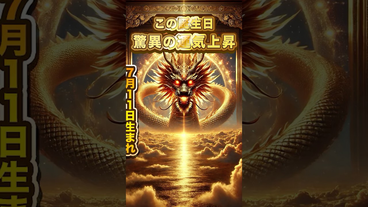 この誕生日の方、驚異の運気上昇！ #金運 #金運アップ #龍神