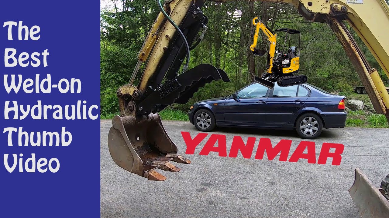 Watch video Yanmar Vio15 Weld-On Hydraulic Thumb Now Yanmar Vio15 Weld-On Hydraulic Thumb