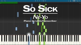 Ne-Yo - So Sick (Piano Cover) Synthesia Tutorial by LittleTranscriber