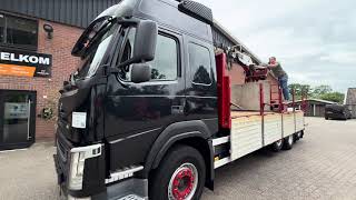 Volvo FM 420 8x2 + Kennis kraan R14-6 214.152KM! flatbed truck | Image 4 - Autoline