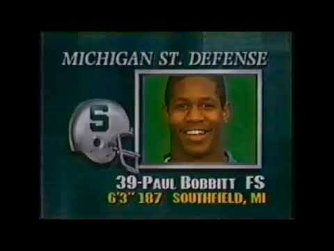 Michigan State vs Notre Dame football 1986