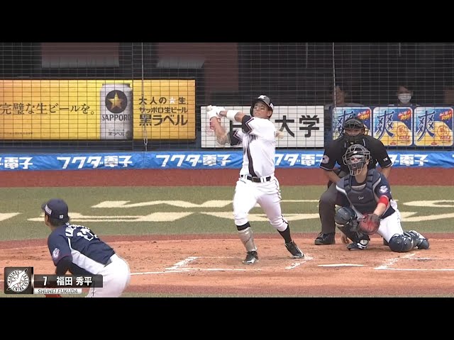 【打撃好調】マリーンズ・福田秀平 2戦連発の同点ホームラン含む2安打