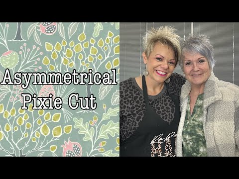 How to cut an asymmetrical pixie haircut for short hair video thumbnail