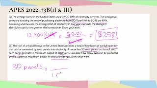 AP Environmental Science | FRQ 2022 3B Math | Watch Me Solve | Dimensional Analysis |