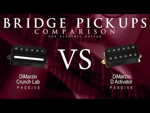 DiMarzio CRUNCH LAB vs D ACTIVATOR - Passive Bridge Guitar Pickup Comparison Tone Demo