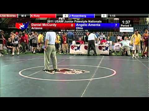 Junior Freestyle 135 - Angelo Amenta (OH) vs. Daniel McCurdy (AZ)